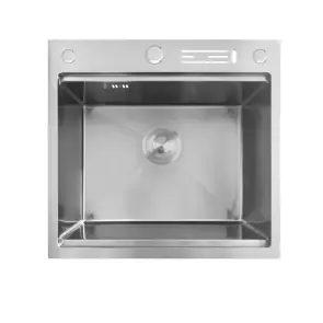 Мойка Mixxus MH5050-SK NANO-SILVER (3.0/0.8) с н.ст. со ступенькой для суш.,с подст.под ножи(нерж.) №1