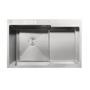 Мойка Mixxus MH7849L-HK Nano-Silver из н.ст "Глубокое крыло" с подст. под ножи (нерж.) (MX1935) №1