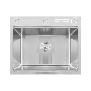 Мойка Mixxus MH6050-SK NANO-SILVER (3.0/0.8) с н.ст. со ступенькой для суш.,с подст.под ножи(нерж.) №1