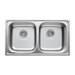 Мийка кухонна Haiba 78x43 Double (Satin) (HB0569) №1