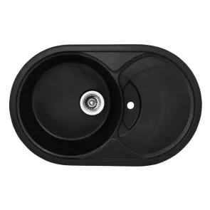 Мийка кухонна Haiba HB8310-G226 Black 780x500x220 (HB0975) №1
