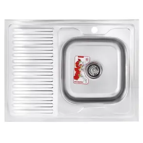Мийка кухонна Zerix Z8060R-08-180MD (micro decor) (ZS0610) №1