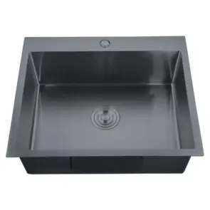 Мойка из нерж. стали ZERIX ZH6050-215 NANO-BLACK (3.0/0.8) (MX1586) №1