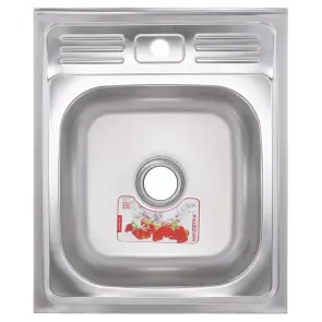 Кухонная мойка накладная ZerixZ5060-04-160E (Satin) (ZX1610) №1