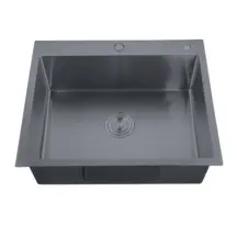 Мойка Zerix ZH5050-215 Nano-Black (3.0/0.8) из нержавеющей стали (MX1582)