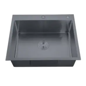 Мойка Zerix ZH5050-215 Nano-Black (3.0/0.8) из нержавеющей стали (MX1582) №1