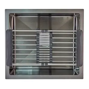 Мойка Zerix ZH4843B-215 (3.0/1.0) PVD-Black с сушилкой для посуды (ZM5555) №3