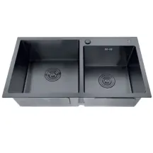 Мойка из нерж. стали ZERIX ZH7843D-215 NANO-BLACK (3.0/0.8) (MX1594)