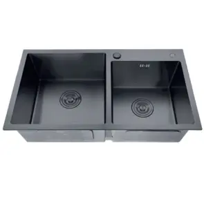 Мойка из нерж. стали ZERIX ZH7843D-215 NANO-BLACK (3.0/0.8) (MX1594) №1