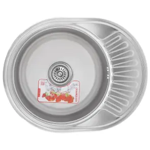 Мойка кухонная Zerix Z5745-06-180E (Satin) (ZX1590) №1