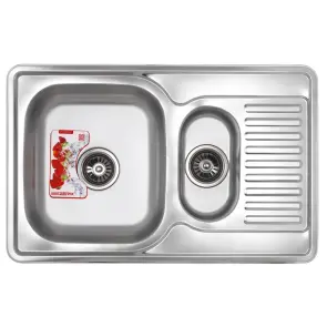 Мийка кухонна Zerix Z7850A-08-180E Armonia (Satin) (ZS0576) №1