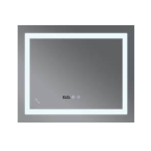 Дзеркало Mixxus WARM MR02-80x80 з LED Touch, Anti-fog, димером, регулюванням яскравості, годинником (MI6934 №11