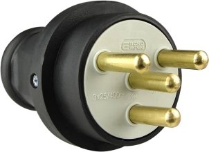 Вилка каучуковая 3Р+РЭ 25А IP44 №3
