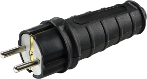 Вилка каучуковая удлиненная 2Р+PE 16А IP44 №4