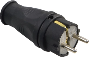 Вилка каучукова стандартна 2Р+PE 16А IP44 №1