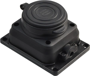 Розетка каучукова з захисною кришкою зовнішньої установки 2Р+PE 16А IP44 №1