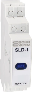 Модульний сигнальний індикатор 230V AC/DC SLD-1 синій №1