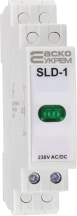 Модульний сигнальний індикатор 230V AC/DC SLD-1 зелений