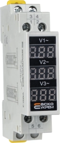Вольтметр модульний цифровий трифазний VMD-3 (AC 80-500 V) №1