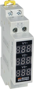 Вольтметр модульний цифровий трифазний VMD-3 (AC 80-500 V) №3