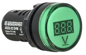 Цифровий вимірювач напруги AD22-22DVM DC 5-30В (зелений) №1