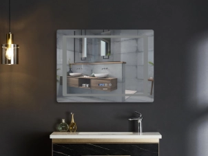Дзеркало Mixxus Style MR03-70x50 (годинник, LED-підсвічування, антизапотівання) (MI6006) №2