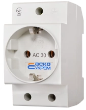 Розетка з заземленням AC30 2Р+РЕ