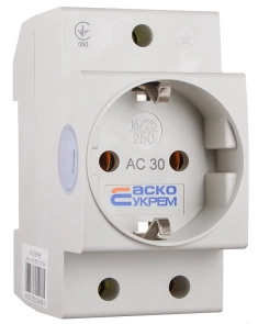Розетка з заземленням AC30 2Р+РЕ №4