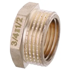 Футорка 1/2"х3/4" Koer KF.F0608.WN без нікелю (KR2985) №1