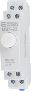 Модульна кнопка з фіксацією 2NO+2NC 230V АС МВF-22 біла №3