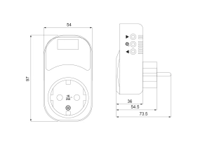 Реле контроля напряжения розеточное URate S-16 AC 230V 16A №5