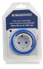 Реле времени розеточное электромеханическое посуточное URate STD-24 AC 230V 16A №2