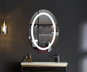 Дзеркало Mixxus PLAIN MV02-60x80 з LED Touch, Anti-fog, димером, регулюванням яскравості, годинником (MI693 №6