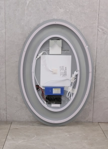 Дзеркало Mixxus PLAIN MV02-60x80 з LED Touch, Anti-fog, димером, регулюванням яскравості, годинником (MI693 №9
