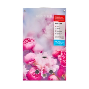 Газовая колонка MIXXUS GWH-0410 BASIC GLASS дымоходная 10 л/мин (панель из стекла с рисунком) (WH00 №6
