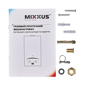 Газова колонка MIXXUS GWH-0510 BASIC GLASS димохідна 10 л/хв (панель зі скла з малюнком) (WH00 №3