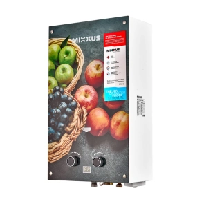 Газова колонка MIXXUS GWH-0310 BASIC GLASS димохідна 10 л/хв (панель зі скла з малюнком) (WH00 №2