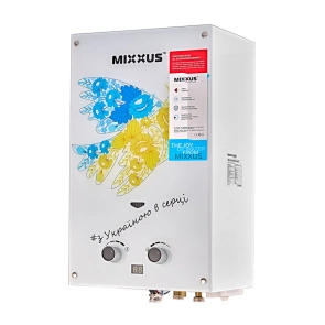 Газовая колонка MIXXUS GWH-0610 BASIC GLASS дымоходная 10 л/мин (панель из стекла с рисунком) (WH00 №5