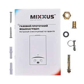 Газовая колонка MIXXUS GWH-0610 BASIC GLASS дымоходная 10 л/мин (панель из стекла с рисунком) (WH00 №7