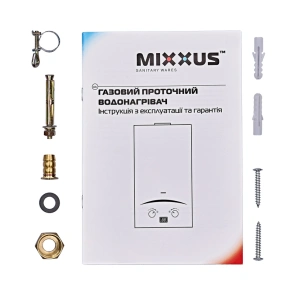 Газова колонка MIXXUS GWH-0110 BASIC WHITE димохідна 10 л/хв (колір білий) (WH0022) №5