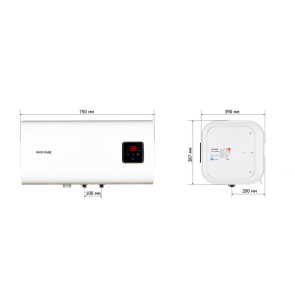 Водонагреватель "Квадрат" Mixxus EWH-14050 CUBE WET(Н) накопительный 50 л, мокрый тен 2,0 kW (WH061 №6