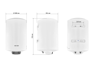 Водонагреватель "Цилиндр" MIXXUS EWH-08050 ROUND DRY накопительный 50 л, сухой тен 2 kW (WH0608) №3