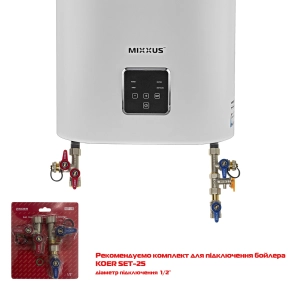 Водонагрівач "Плоский" MIXXUS EWH-10050 FLAT DRY накопичувальний 50 л, сухий тен 2 kW (WH0597) №4