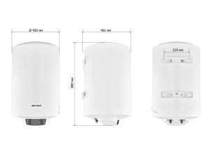 Водонагреватель "Цилиндр" MIXXUS EWH-08100 ROUND DRY накопительный 100 л, сухой тен 2 kW (WH0610) №3