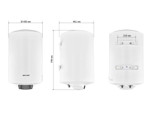 Водонагрівач "Циліндр" MIXXUS EWH-08080 ROUND DRY накопичувальний 80 л, сухий тен 2 kW (WH0609) №2