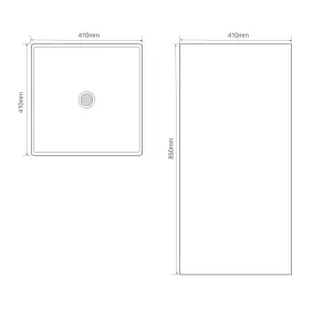 Раковина моноблок MIXXUS PREMIUM QUADRO-1101 410х410х850mm (MP6574) №2