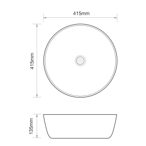 Раковина накладная Mixxus Premium ELLIPSE-0101 415х415х135mm (MP6531) №2