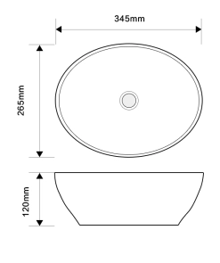 Раковина накладна Mixxus Premium ELLIPSE-0107 345х265х120mm (MP6525) №3