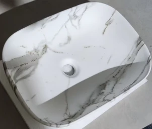 Раковина накладная MIXXUS PREMIUM DIVERSE-0114 MARBLE 455х325х135mm (MP6545) №5