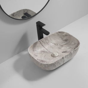 Раковина накладная MIXXUS PREMIUM DIVERSE-0113 MARBLE 455х325х135mm (MP6544) №8